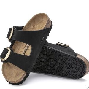 Birkenstock Black Sandals with Big Buckles